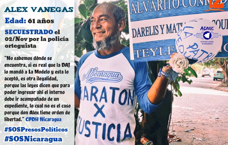 Don Alex Vanegas Presos Políticos de Nicaragua
